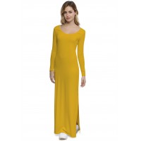 Robe longue col rond manches longues en modal ECLIPSE