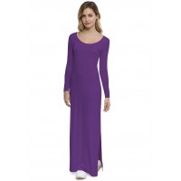 Robe longue col rond manches longues en modal ECLIPSE