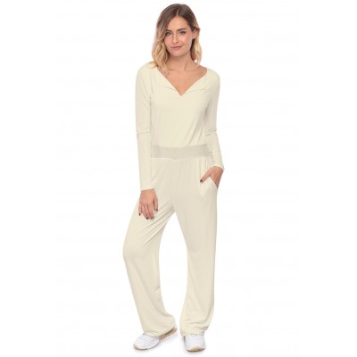 Combinaison pantalon, col V à revers MOLLY
