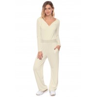 Combinaison pantalon, col V à revers MOLLY