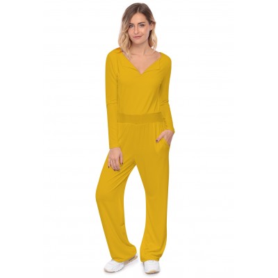 Combinaison pantalon, col V à revers MOLLY