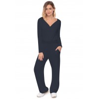 Combinaison pantalon, col V à revers MOLLY