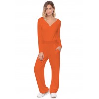 Combinaison pantalon, col V à revers MOLLY