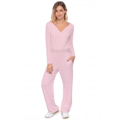 Combinaison pantalon, col V à revers MOLLY