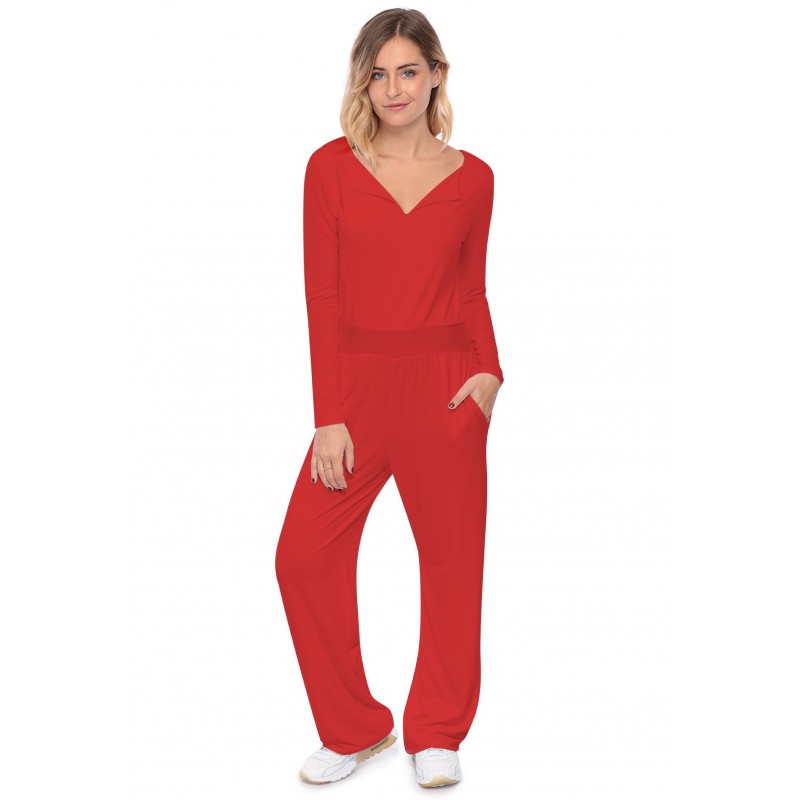 Combinaison pantalon, col V à revers MOLLY Combinaison pantalon, col V à revers MOLLY