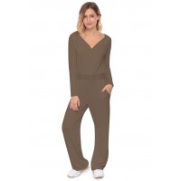 Combinaison pantalon, col V à revers MOLLY