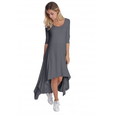Robe déstructurée manches 3-4 en modal ANEMONE