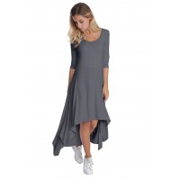 Robe déstructurée manches 3-4 en modal ANEMONE