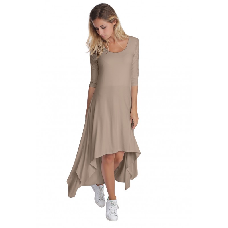 Robe déstructurée manches 3-4 en modal ANEMONE Robe déstructurée manches 3-4 en modal ANEMONE