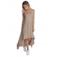 Robe déstructurée manches 3-4 en modal ANEMONE