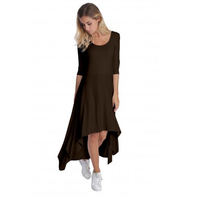 Robe déstructurée manches 3-4 en modal ANEMONE
