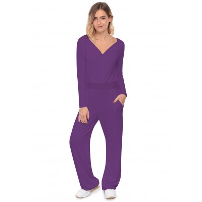 Combinaison pantalon, col V à revers MOLLY