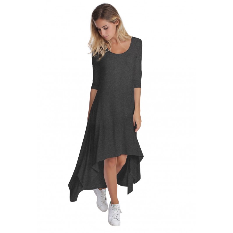 Robe déstructurée manches 3-4 en modal ANEMONE Robe déstructurée manches 3-4 en modal ANEMONE