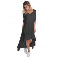 Robe déstructurée manches 3-4 en modal ANEMONE