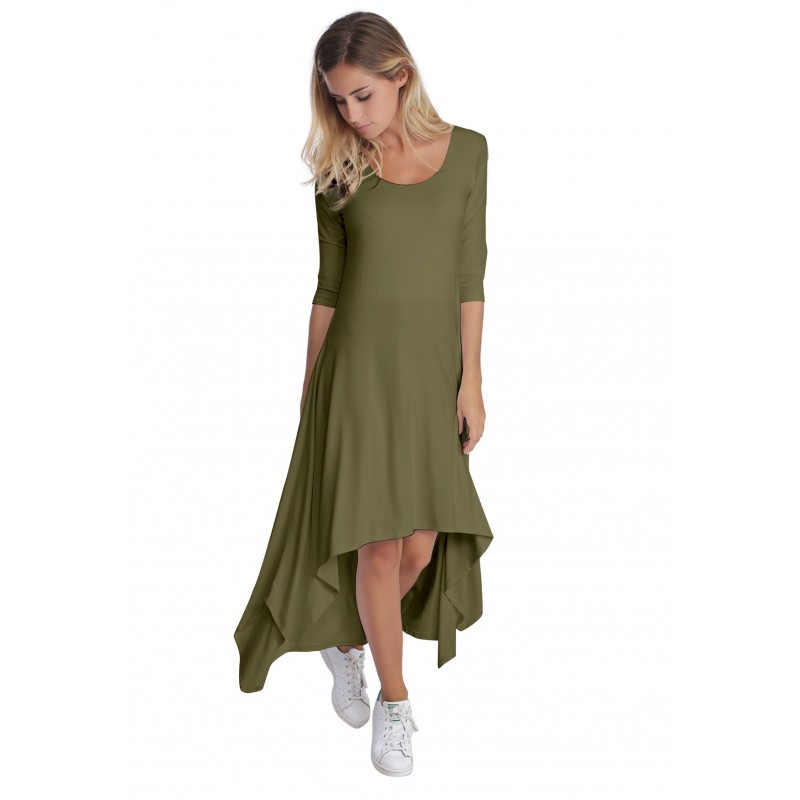 Robe déstructurée manches 3-4 en modal ANEMONE Robe déstructurée manches 3-4 en modal ANEMONE