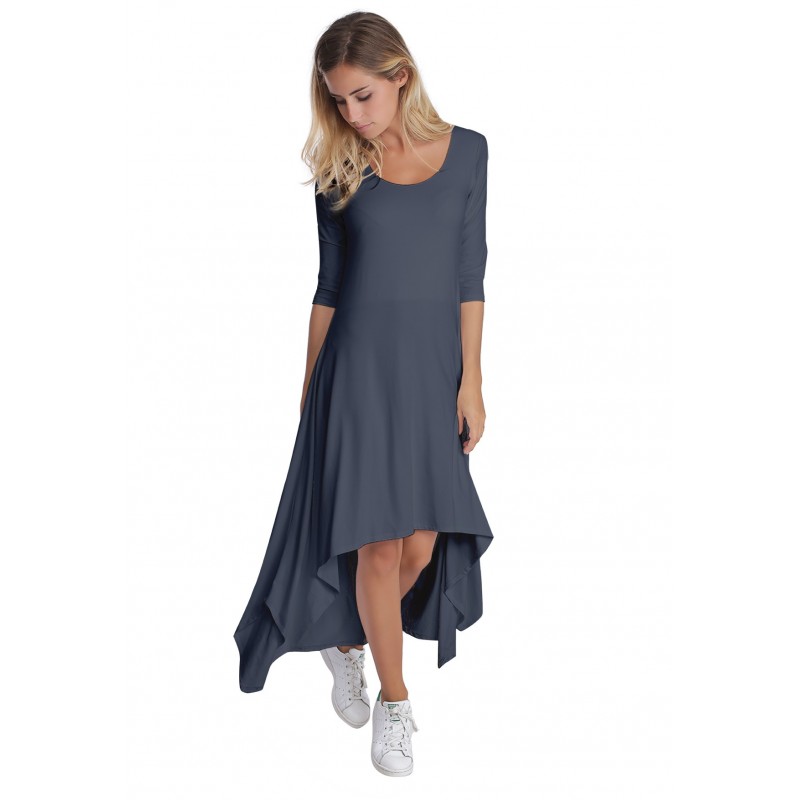 Robe déstructurée manches 3-4 en modal ANEMONE Robe déstructurée manches 3-4 en modal ANEMONE