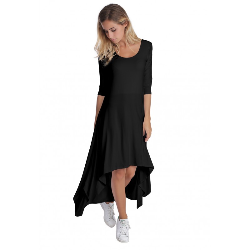 Robe déstructurée manches 3-4 en modal ANEMONE Robe déstructurée manches 3-4 en modal ANEMONE