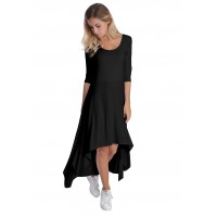 Robe déstructurée manches 3-4 en modal ANEMONE