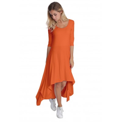 Robe déstructurée manches 3-4 en modal ANEMONE