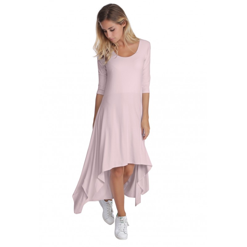 Robe déstructurée manches 3-4 en modal ANEMONE