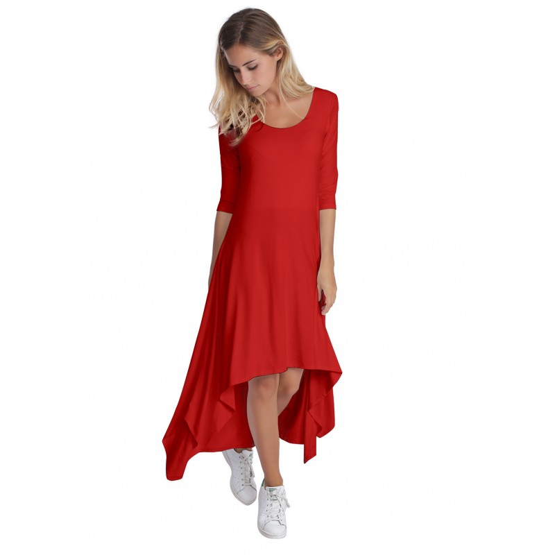 Robe déstructurée manches 3-4 en modal ANEMONE Robe déstructurée manches 3-4 en modal ANEMONE
