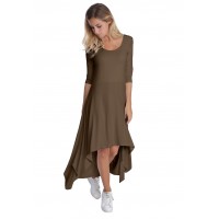 Robe déstructurée manches 3-4 en modal ANEMONE