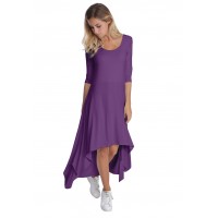 Robe déstructurée manches 3-4 en modal ANEMONE