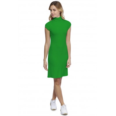 Robe col roulé manches courtes capes en modal CINDY17