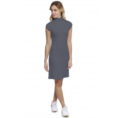Robe col roulé manches courtes capes en modal CINDY17