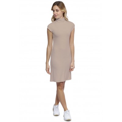 Robe col roulé manches courtes capes en modal CINDY17