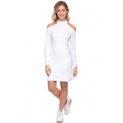 Robe midi manches longues épaules nues GYPSO