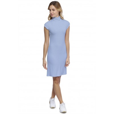 Robe col roulé manches courtes capes en modal CINDY17