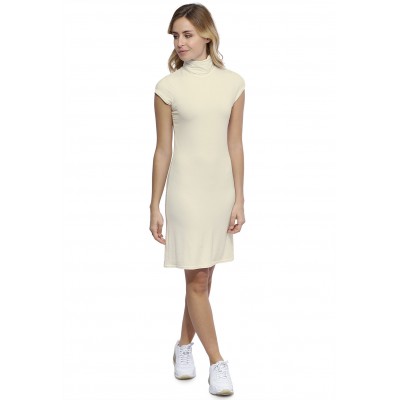 Robe col roulé manches courtes capes en modal CINDY17