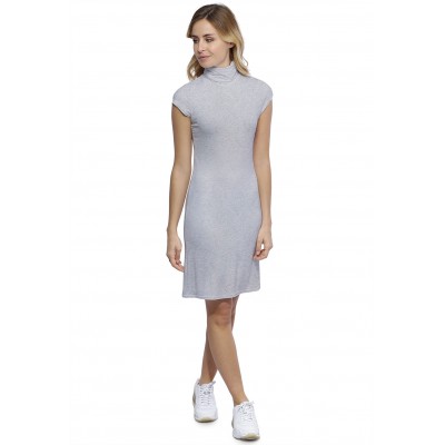 Robe col roulé manches courtes capes en modal CINDY17