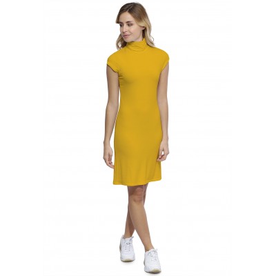 Robe col roulé manches courtes capes en modal CINDY17