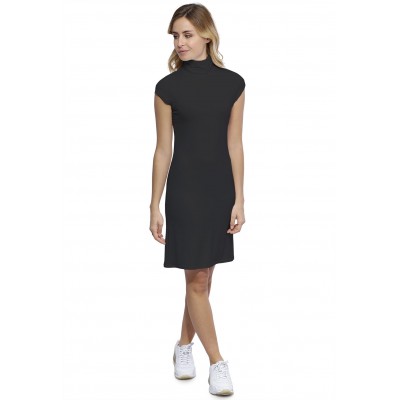 Robe col roulé manches courtes capes en modal CINDY17