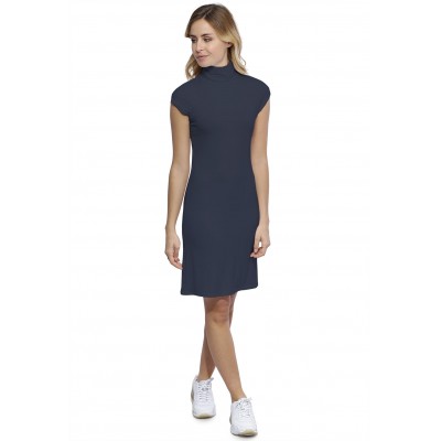 Robe col roulé manches courtes capes en modal CINDY17