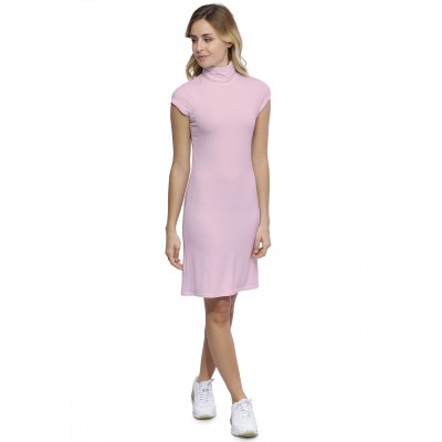Robe col roulé manches courtes capes en modal CINDY17