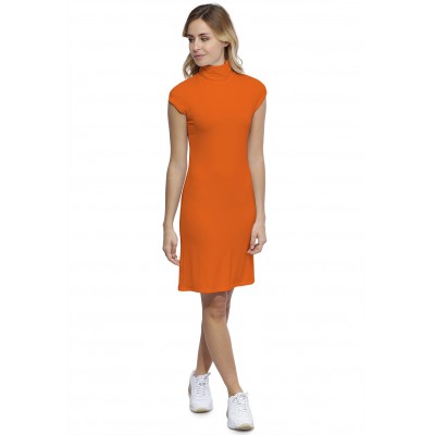 Robe col roulé manches courtes capes en modal CINDY17