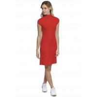 Robe col roulé manches courtes capes en modal CINDY17