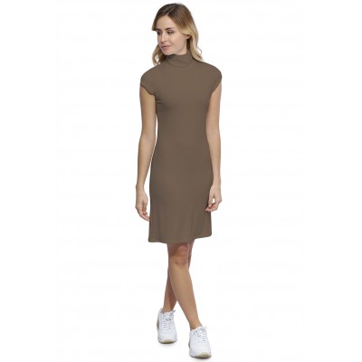 Robe col roulé manches courtes capes en modal CINDY17