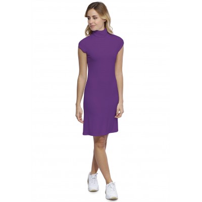 Robe col roulé manches courtes capes en modal CINDY17