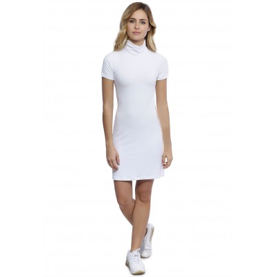 Robe col roulé manches courtes en modal CINDY18