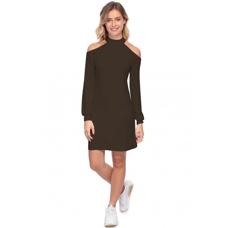 Robe midi manches longues épaules nues GYPSO Robe midi manches longues épaules nues GYPSO