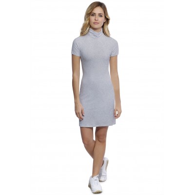 Robe col roulé manches courtes en modal CINDY18