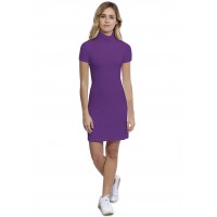 Robe col roulé manches courtes en modal CINDY18