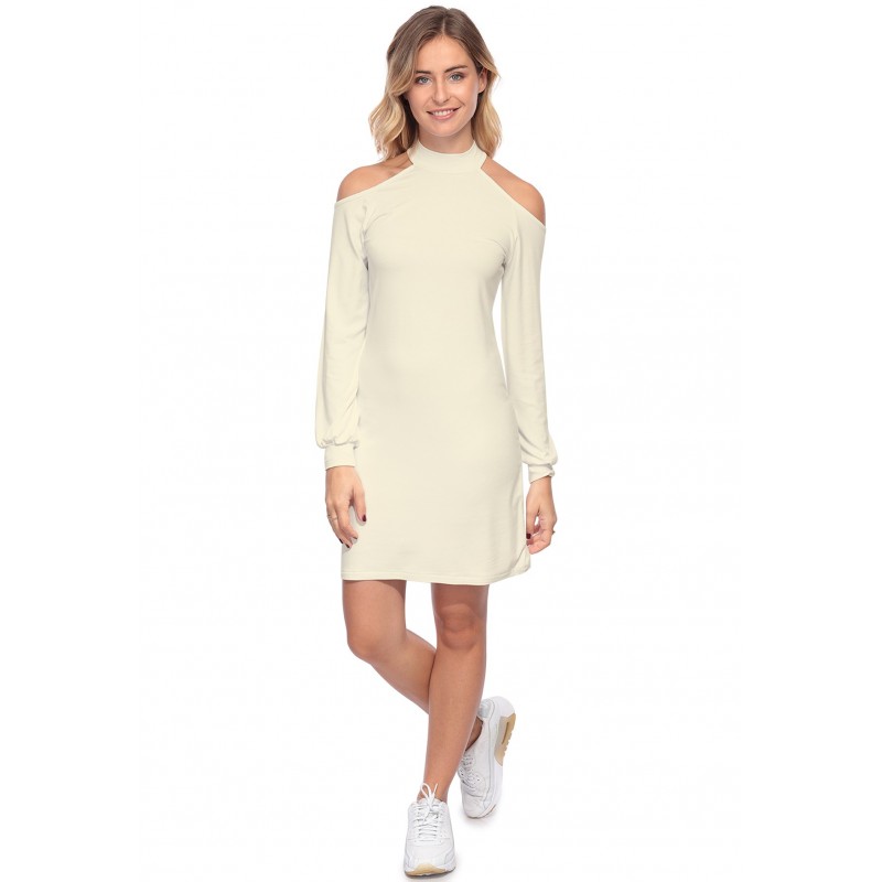 Robe midi manches longues épaules nues GYPSO Robe midi manches longues épaules nues GYPSO