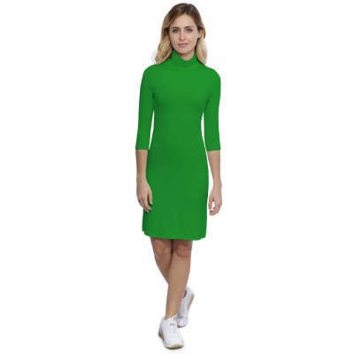 Robe col roulé manches 3-4 en modal CINDY19