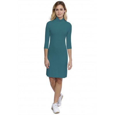 Robe col roulé manches 3-4 en modal CINDY19