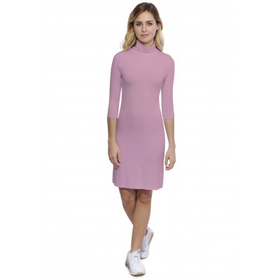 Robe col roulé manches 3-4 en modal CINDY19